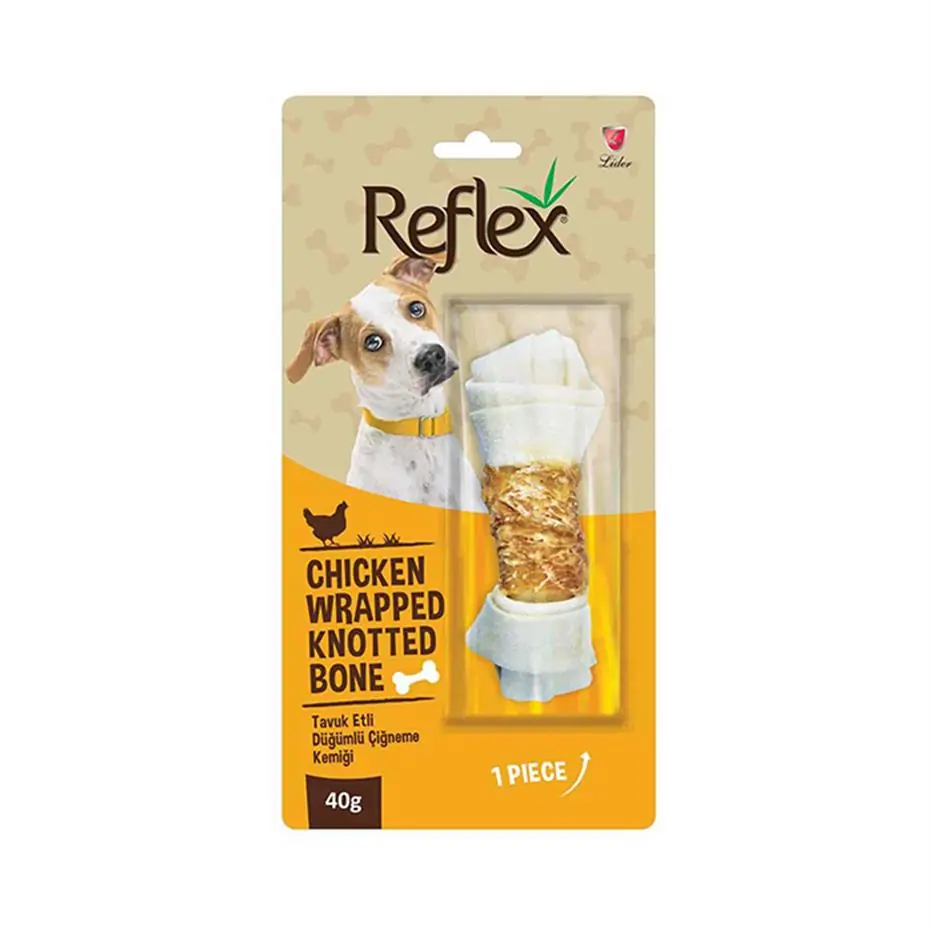 REFLEX TAVUK ETLİ DÜĞÜM KEMİK KÖPEK ÖDÜLÜ 40GR