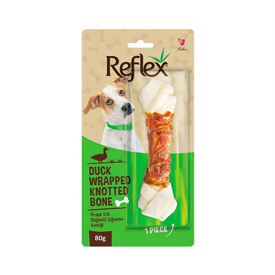 REFLEX ÖRDEK ETLİ DÜĞÜM KEMİK KÖPEK ÖDÜLÜ 80GR