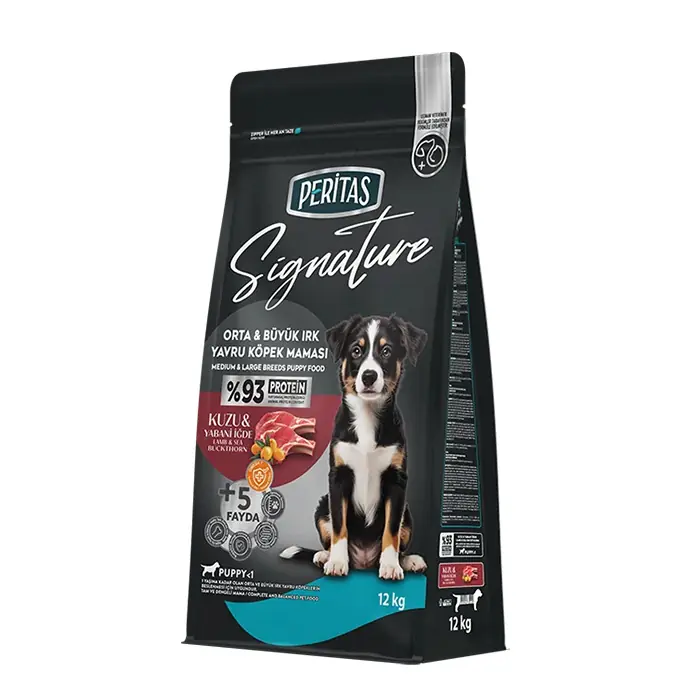 SİGNATURE KUZULU ORTA VE BÜYÜK IRK YAVRU KÖPEK MAMASI 12 KG