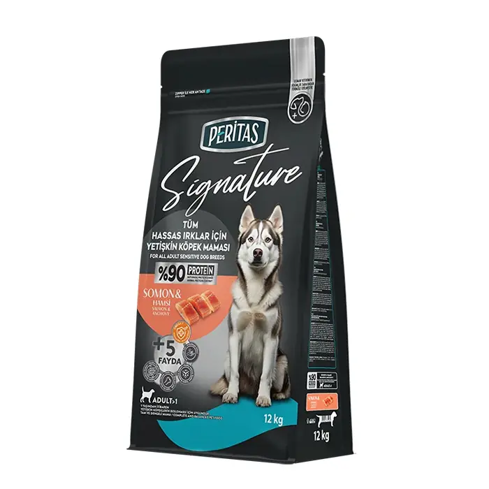 SİGNATURE SOMONLU HASSAS IRK YETİŞKİN KÖPEK MAMASI 12 KG