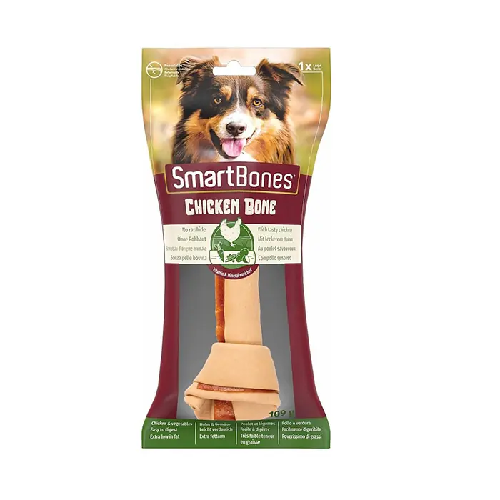 SMARTBONES TAVUKLU SARGI KEMİK LARGE 18CM