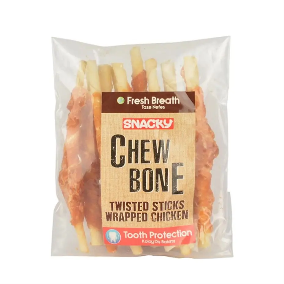 SNACKY CHEW BONE TAVUK SARGILI KÖPEK ÖDÜL KEMİĞİ 10'LU