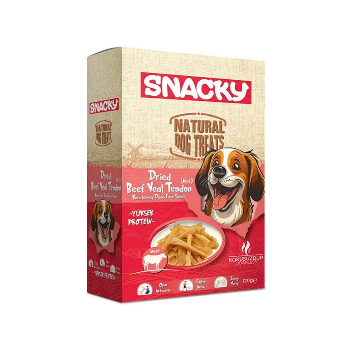 SNACKY KURUTULMUŞ DANA ENSE SİNİRİ KÖPEK ÖDÜLÜ 120 GR