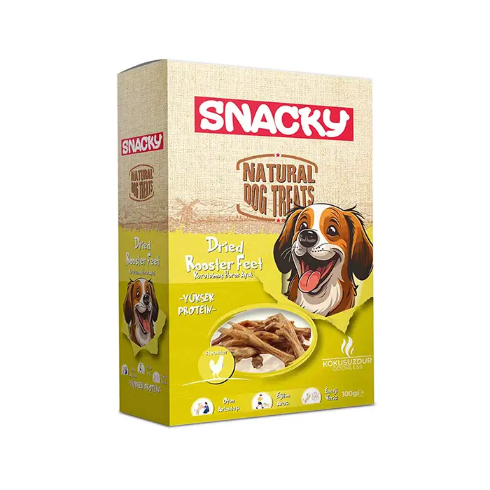 SNACKY KURUTULMUŞ HOROZ AYAK KÖPEK ÖDÜLÜ 100 GR