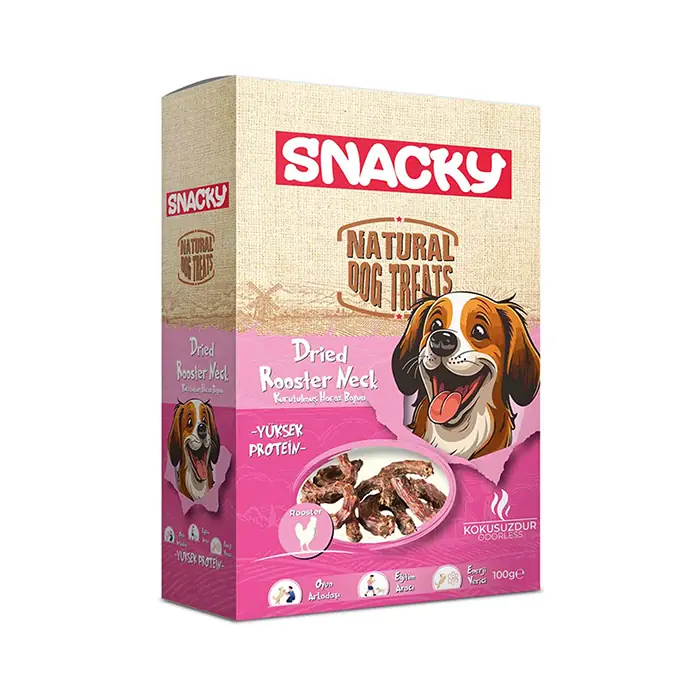 SNACKY KURUTULMUŞ HOROZ BOYUN KÖPEK ÖDÜLÜ 100 GR