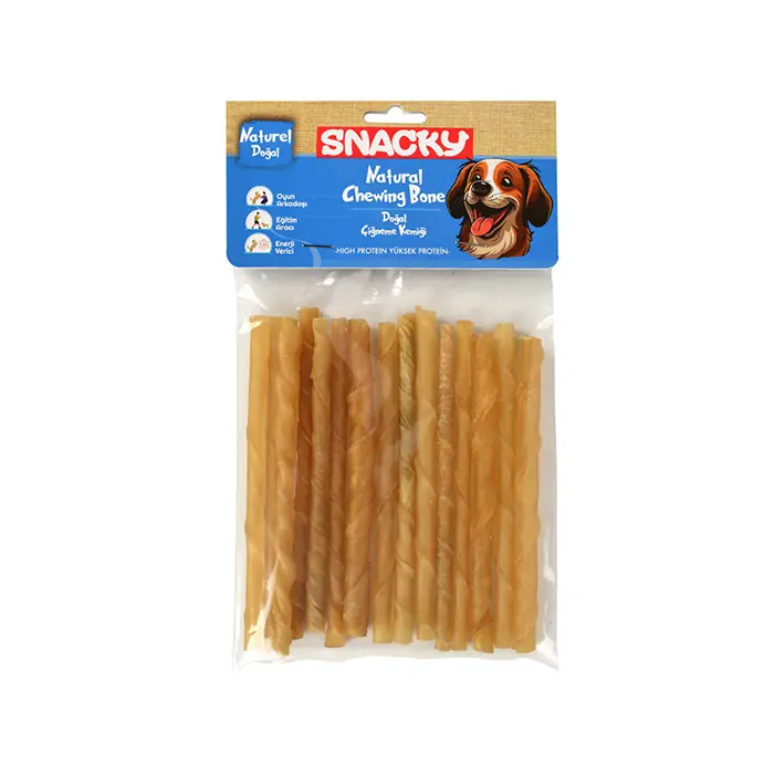 SNACKY NATURAL BURGU KÖPEK ÖDÜLÜ 13CM 15'Lİ