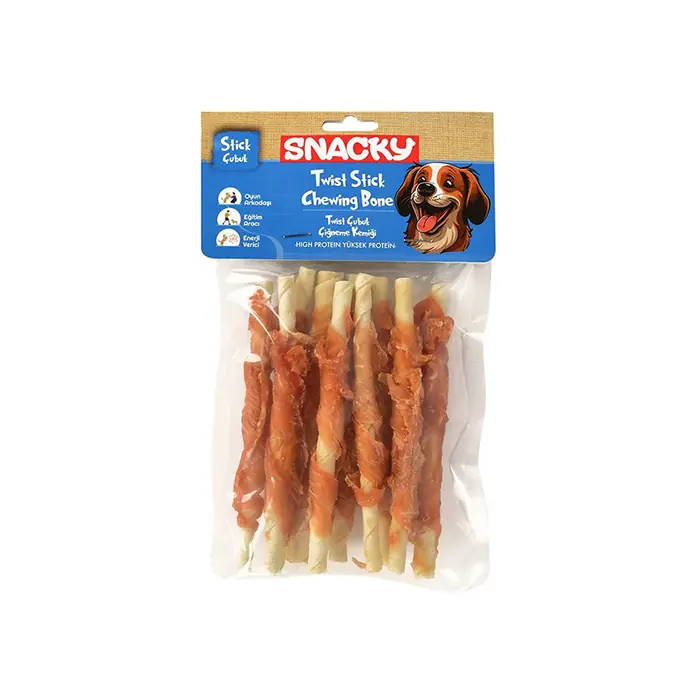 SNACKY TAVUK SARGILI ÇUBUK KÖPEK ÖDÜLÜ 10 ADET