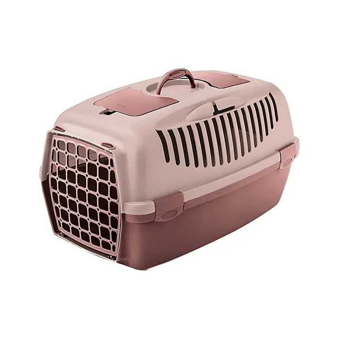 STEFANPLAST GULLİVER 3 KEDİ KÖPEK TAŞIMA KAFESİ 61X40X38CM GÜL KURUSU