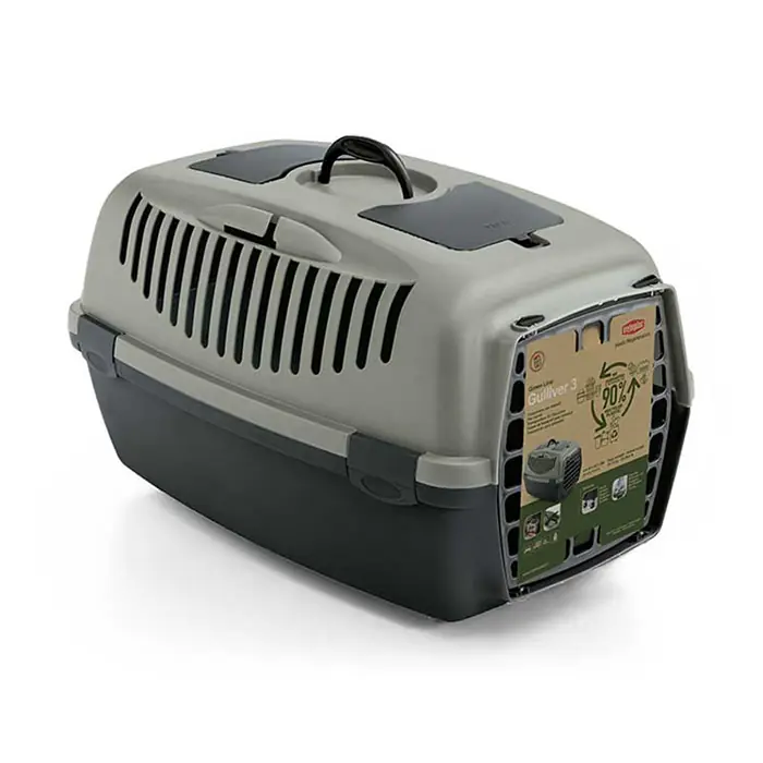 STEFANPLAST GULLİVER 3 KEDİ VE KÖPEK TAŞIMA KAFESİ 61X40X38CM YEŞİL