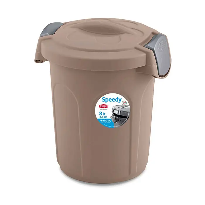 STEFANPLAST SPEEDY YUVARLAK MAMA KUTUSU 8 LİTRE KAHVE