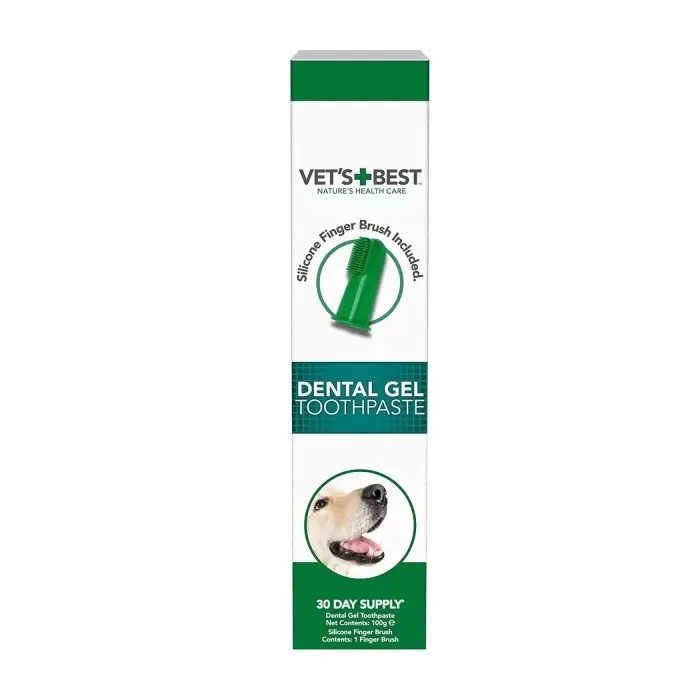 VET'S BEST ALOE VERA VE NANE ÖZLÜ KÖPEK DİŞ MACUNU 100GR + PARMAK DİŞ FIRÇASI