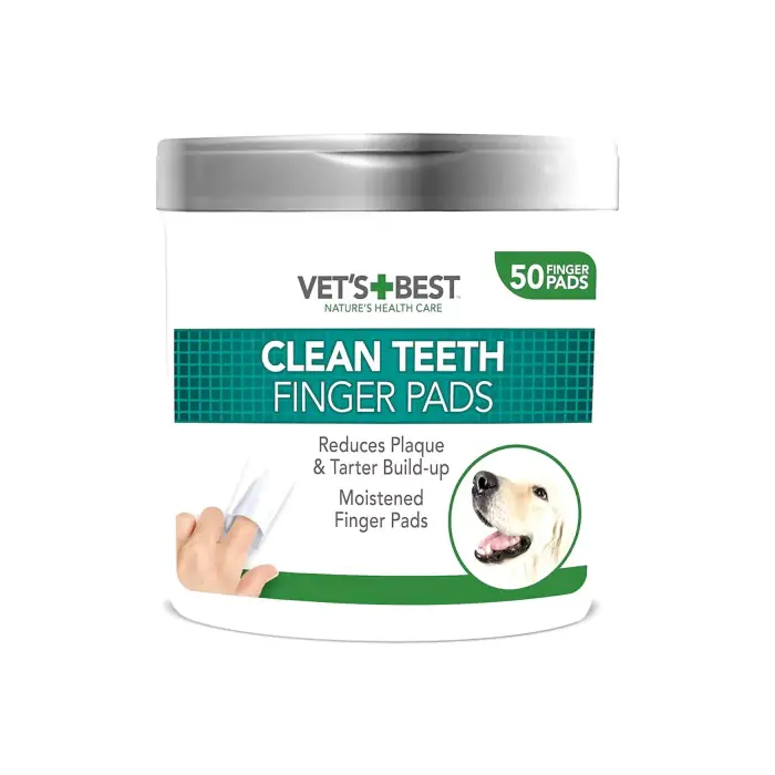 VET'S BEST KÖPEKLER İÇİN DİŞ TEMİZLEME PARMAK PEDİ (50'Lİ)