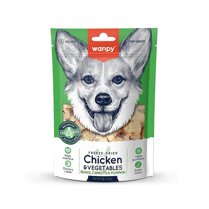 WANPY FREEZE-DRİED DONDURULARAK KURUTULMUŞ TAVUKLU SEBZELİ KÖPEK ÖDÜLÜ 40GR