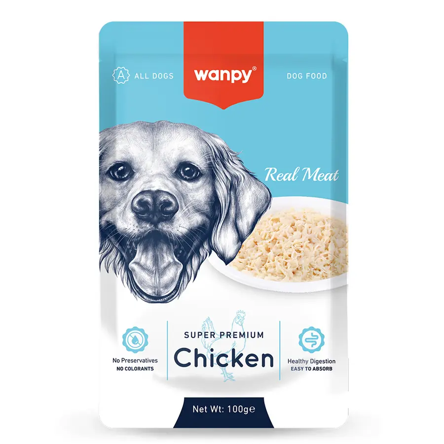 WANPY POUCH TAVUKLU YAŞ KÖPEK MAMASI 100GR