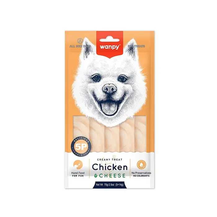 WANPY TAVUKLU PEYNİRLİ LİKİT KÖPEK ÖDÜLÜ 5X14 GR