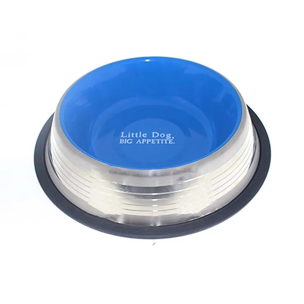 ZAMPA KAYMAZ TABANLI METAL MAVİ DESENLİ MAMA VE SU KABI 96 OZ