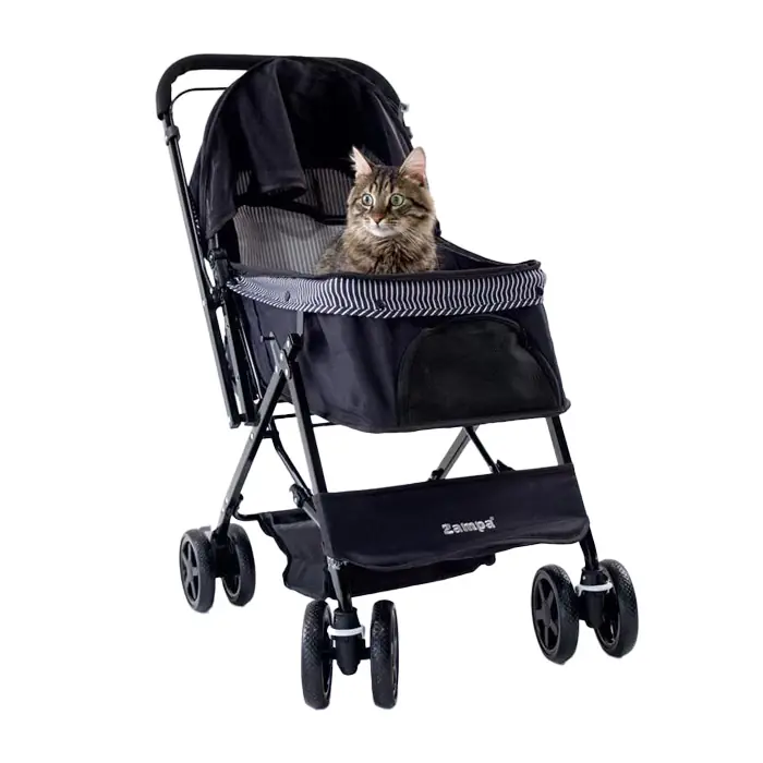 ZAMPA NOVA KEDİ VE KÖPEK TAŞIMA ARABASI SİYAH 52X76,5X95CM