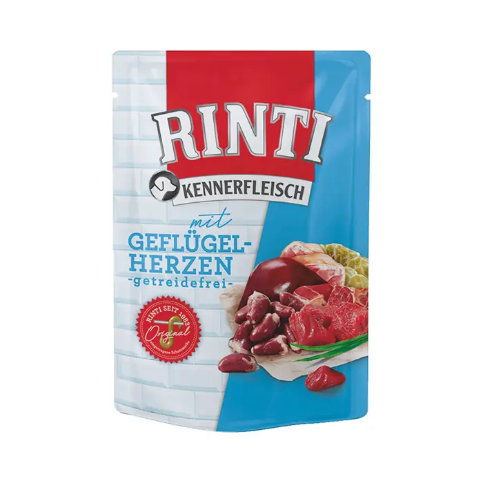 RINTI YÜREKLİ POUCH YETİŞKİN KÖPEK KONSERVESİ 400 GR