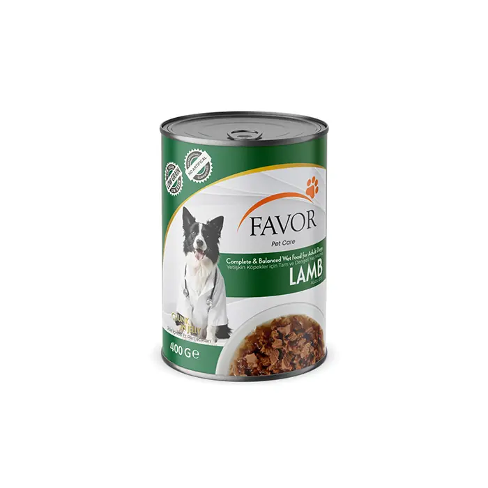 FAVOR KUZU ETLİ YETİŞKİN KÖPEK KONSERVESİ 400GR