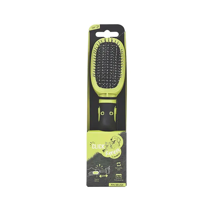 M-PETS CLİCK AND GROOM KEDİ VE KÖPEKLER İÇİN MASAJ UÇLU FIRÇA