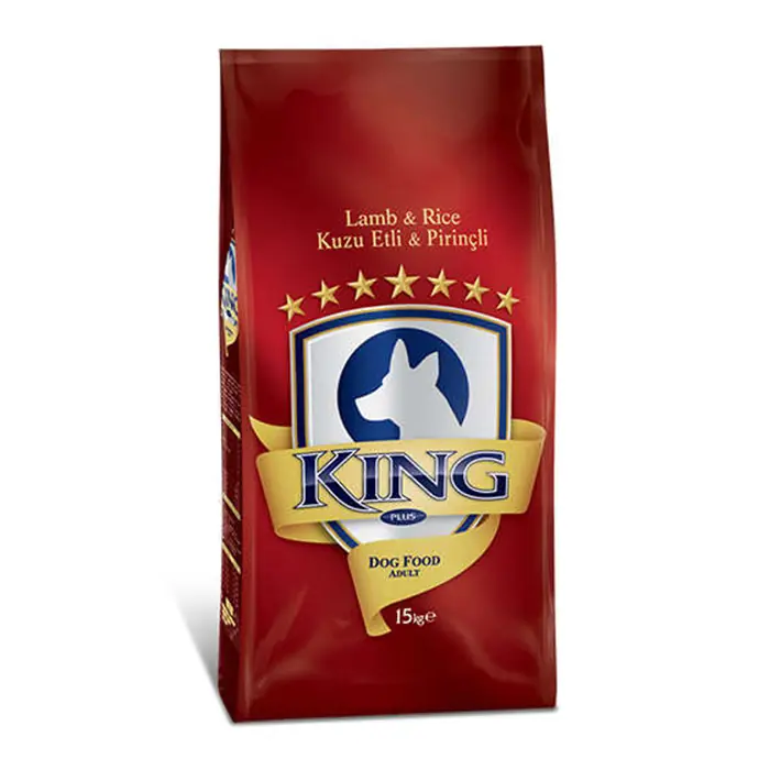 KİNG KUZU ETLİ VE PİRİNÇLİ YETİŞKİN KÖPEK MAMASI 15KG