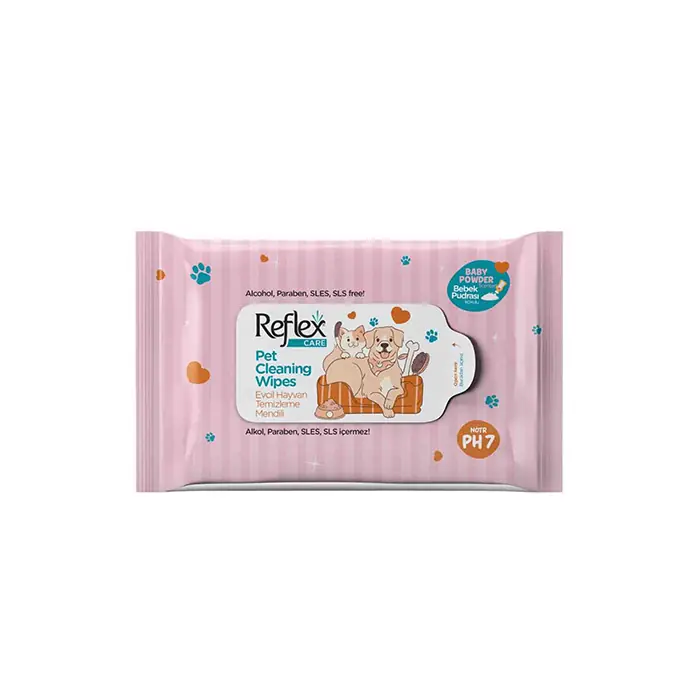 REFLEX CARE EVCİL HAYVANLAR İÇİN ÇOK AMAÇLI HİJYENİK TEMİZLEME MENDİLİ (10 LU PAKET)