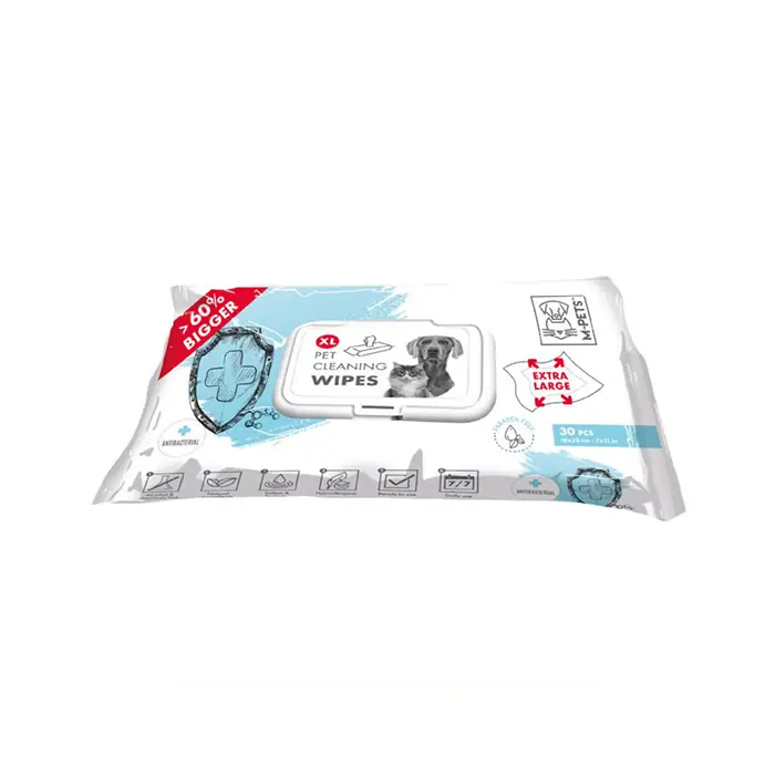 M-PETS ANTİBAKTERİYEL XL KEDİ VE KÖPEKLER İÇİN TEMİZLEME MENDİLİ 30'LU