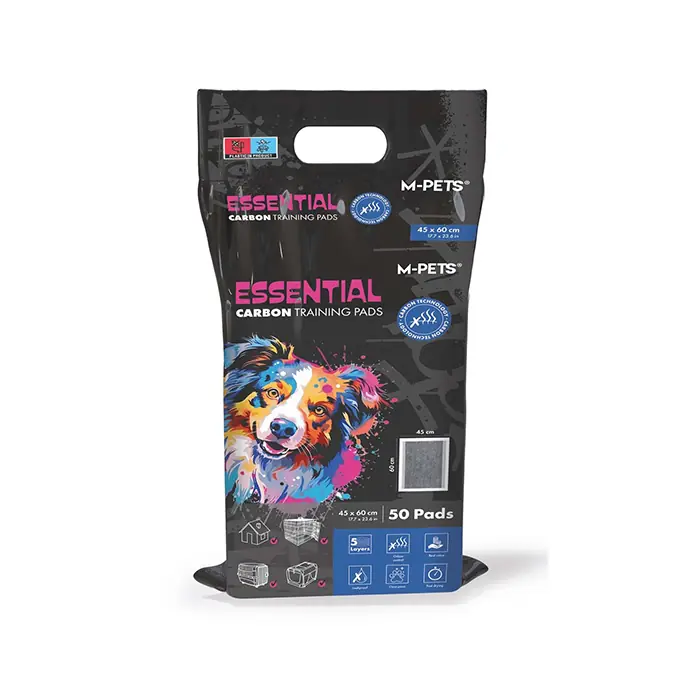 M-PETS ESSENTİAL CARBONLU YAPIŞKANLI KÖPEK ÇİŞ PEDİ 50Lİ 45X60CM