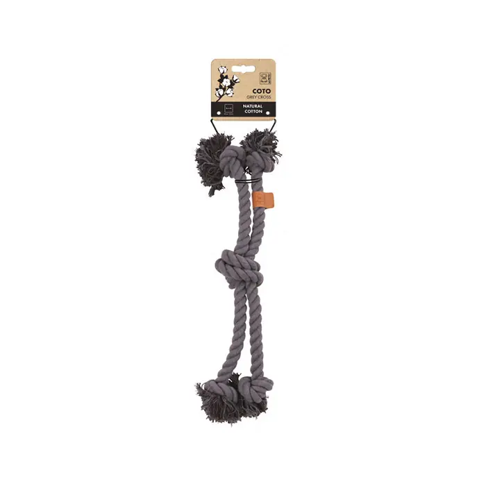 M-PETS COTO CROSS ÖRGÜ KÖPEK OYUNCAĞI GRİ 60CM