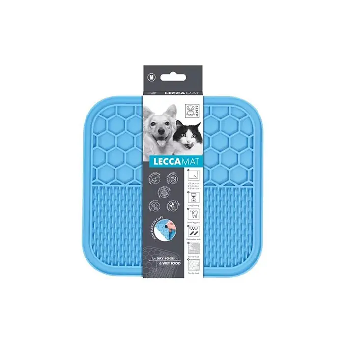 LECCAMAT KARE ŞEKİLLİ KEDİ KÖPEK ÖDÜL YALAMA APARATI MAVİ 21X21CM