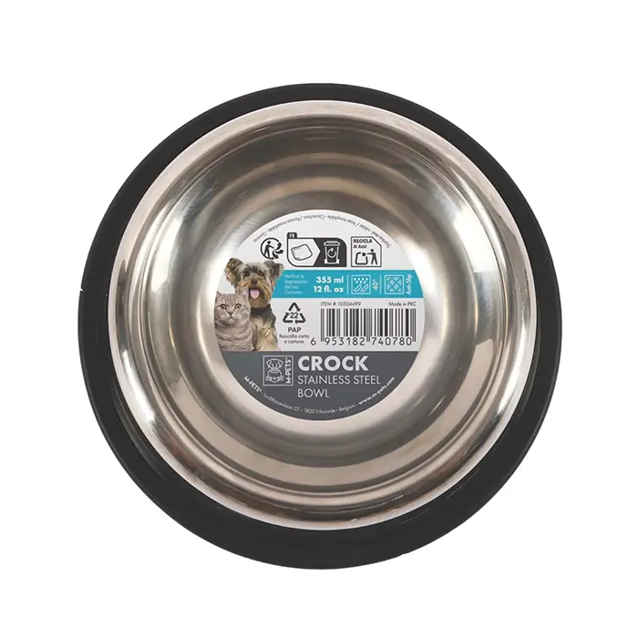 M-PETS CROCK PASLANMAZ ÇELİK KEDİ KÖPEK MAMA VE SU KABI SMALL