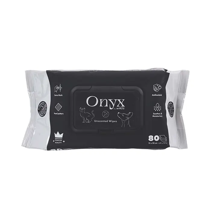 M-PETS ONYX KOKUSUZ KEDİ KÖPEK TEMİZLEME MENDİLİ 80Lİ
