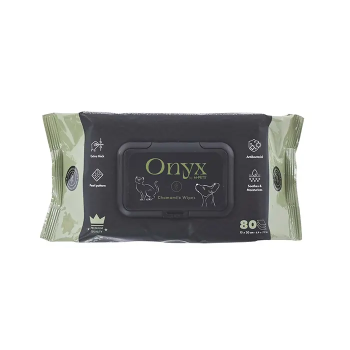 M-PETS ONYX PAPATYA KOKULU KEDİ KÖPEK TEMİZLEME MENDİLİ 80Lİ