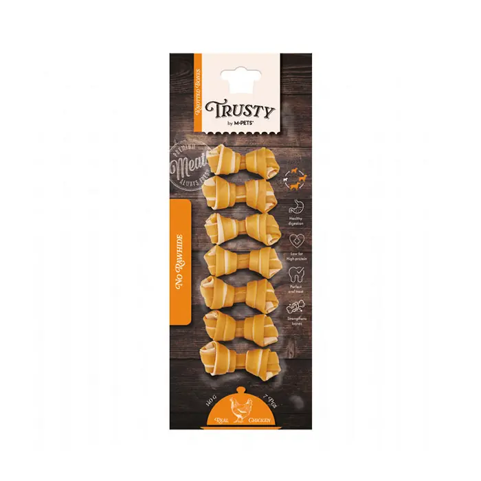 M-PETS TRUSTY TAVUKLU VE TATLI PATATESLİ KÖPEK ÖDÜLÜ 7'Lİ 140GR/6,4CM