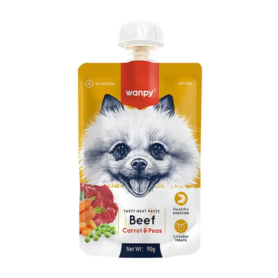 WANPY TAZE SIĞIR ETLİ-HAVUÇLU KÖPEK ET EZMESİ 90 GR
