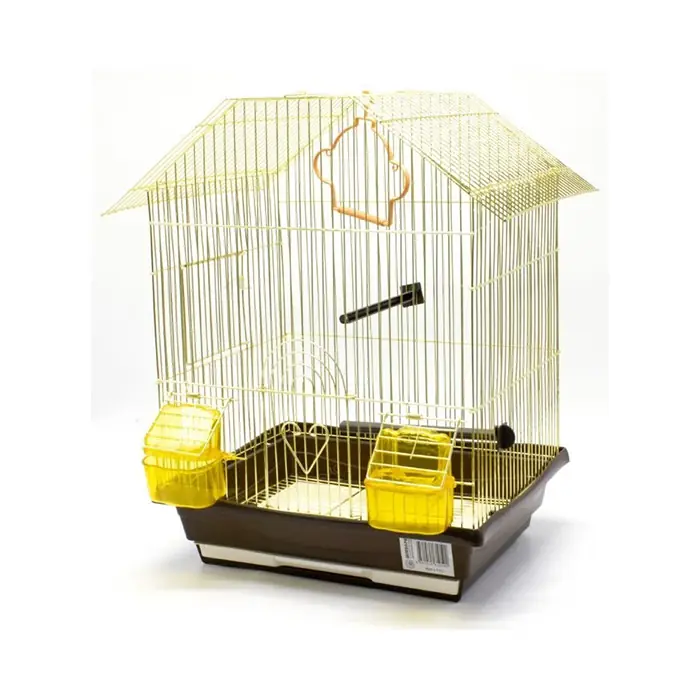 BIRDLIFE ÇİFT KAPILI PİRİNÇ KUŞ KAFESİ 34,5X28X46CM A4007-1G