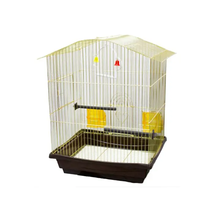 BIRDLIFE ÇİFT KAPILI PİRİNÇ KUŞ KAFESİ 34,5X28X46CM A4010-1G