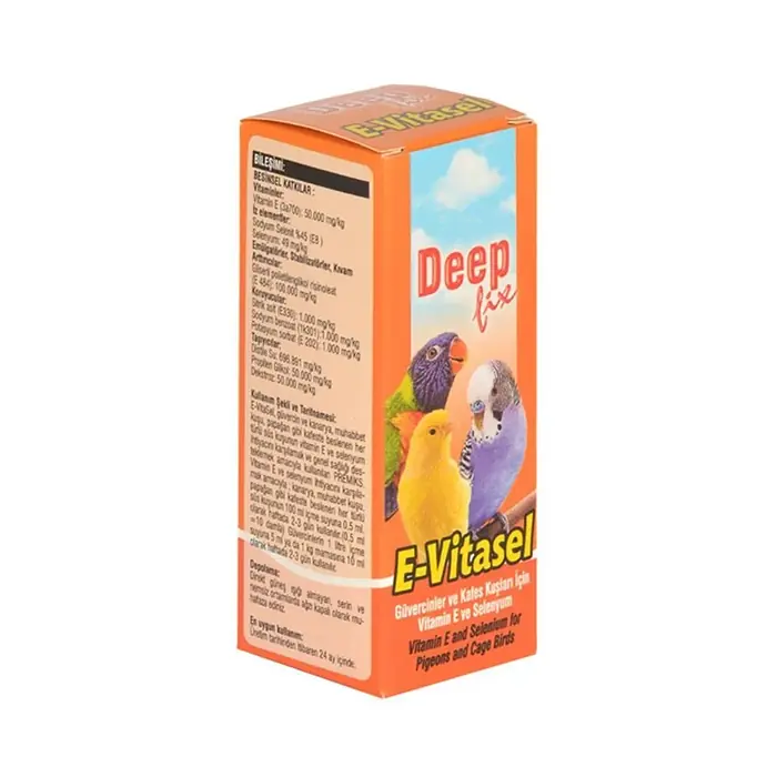 BİO PETACTİVE E-VİTASEL SELENYUMLU KUŞ VİTAMİNİ 30ML