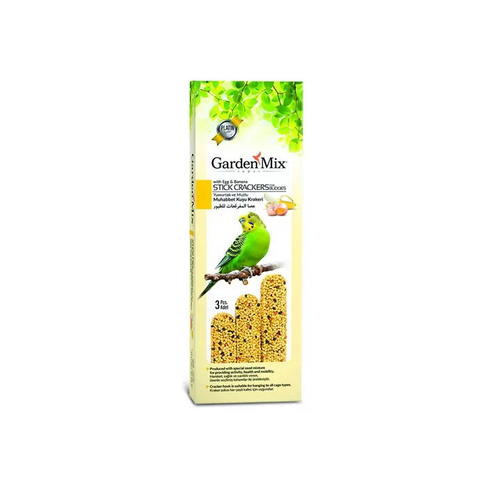 GARDENMİX PLATİN MUZLU YUMURTALİ KUŞ KRAKERİ 3 LÜ