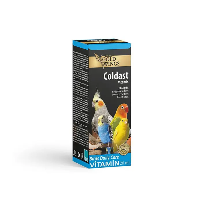 GOLD WİNGS COLDAST KUŞLAR İÇİN SOLUNUM SİSTEMİ DESTEKLEYİCİ SIVI VİTAMİN 20ML