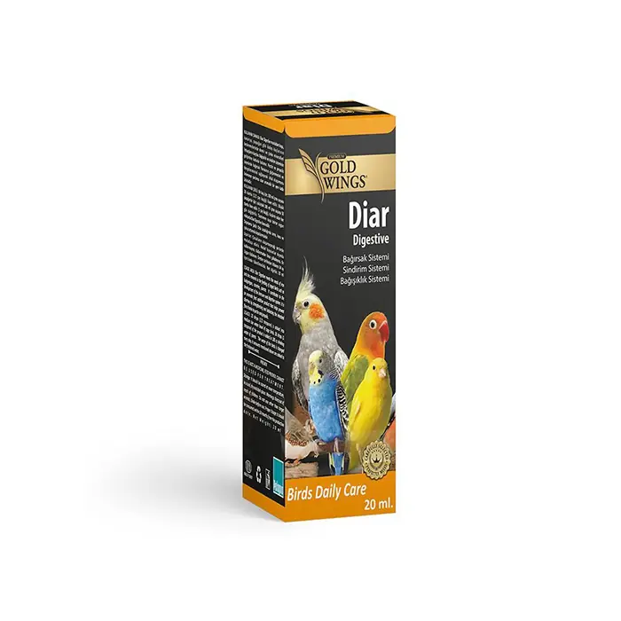 GOLD WİNGS DİAR KUŞLAR İÇİN SİNDİRİM SİSTEMİ DESTEKLEYİCİ 20ML
