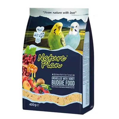 NATURE PLAN MEYVE AROMALI VE BALLI KABUKSUZ MUHABBET KUŞU YEMİ 400G