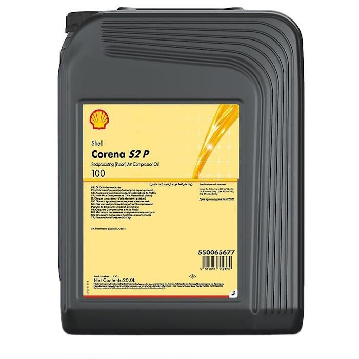 SHELL CORENA S2 P 100 - 20 LİTRE KOMPRESÖR YAĞI