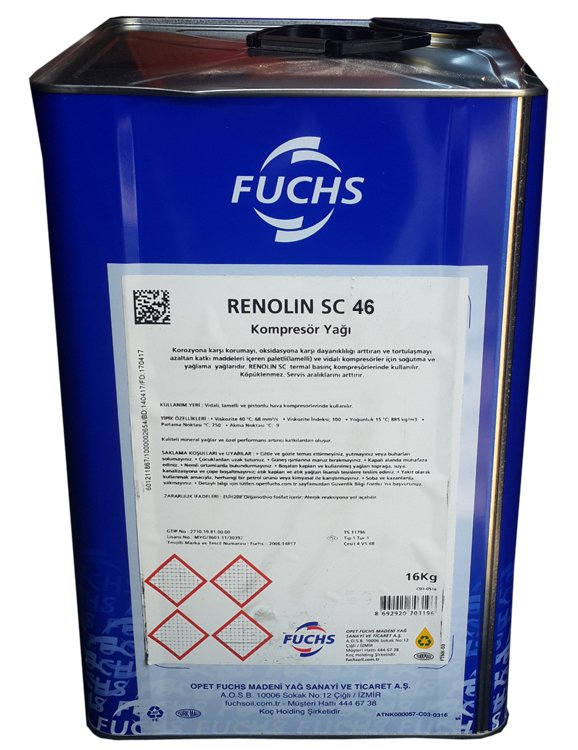 FUCHS RENOLİN SC 46 - 16 KG KOMPRESÖR YAĞI