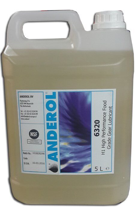 ANDEROL 6320 - 5 L H1 YÜKSEK PERFORMANSLI GIDAYA UYGUN DİŞLİ YAĞI