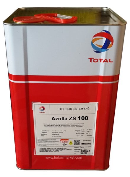 TOTAL AZOLLA ZS 100 - 15 KG HİDROLİK YAĞ HİDROLİK YAĞI